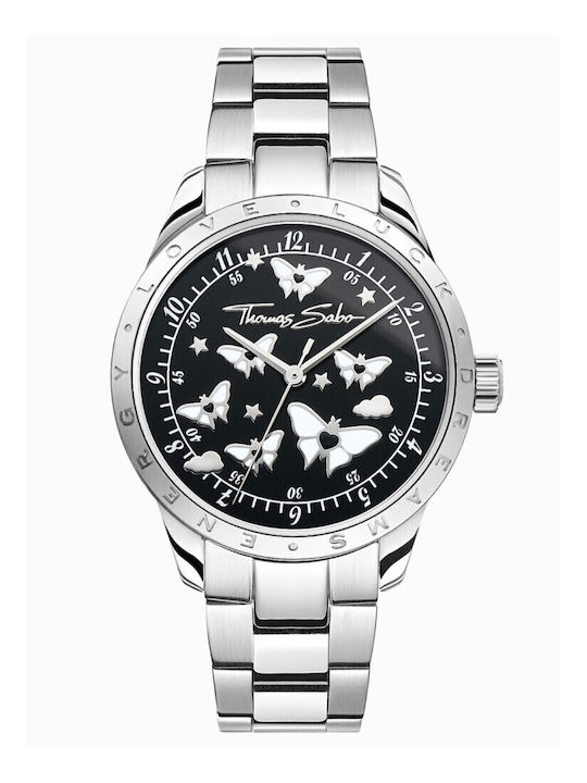 Thomas Sabo Γυναικείο Ρολόι 34mm Μπαταρίας με Ασημί Μεταλλικό Μπρασελέ