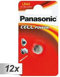 Panasonic Cell Power Baterii Alkaline Pentru Ceasuri LR44 1.5V 12 Buc