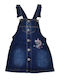 Kids' Denim Overall Skirt Blue