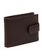 Leather Men's Wallet Cards with RFID Brown