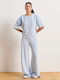 Hohe Taille Jogginghose Breit Terrycloth