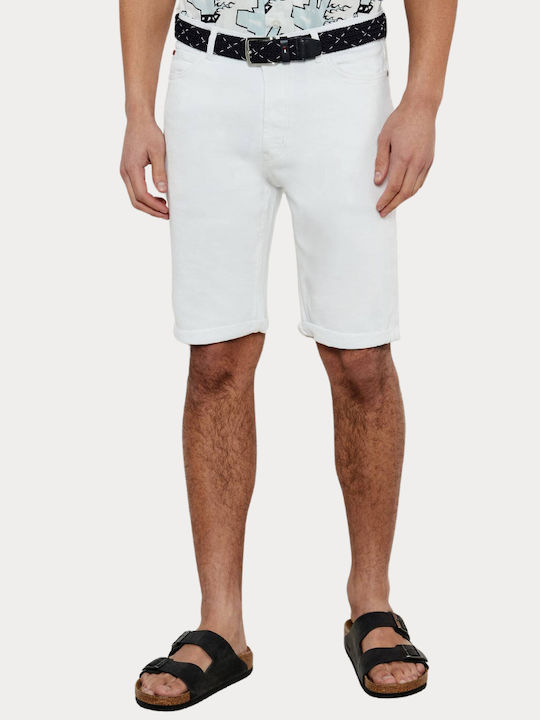 Bermudă de Bărbați Denim White