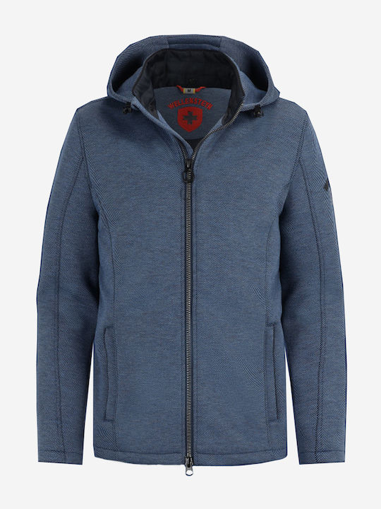 Wellensteyn Men's Cardigan with Hood Blue