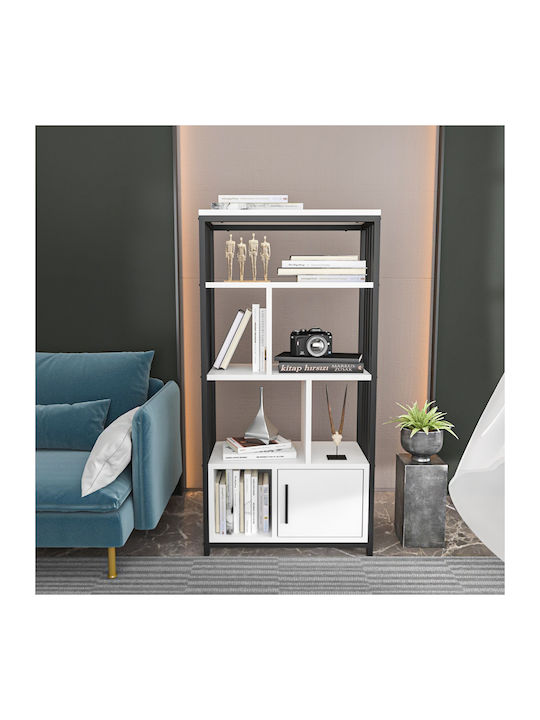 Βιβλιοθήκη Valero White-black 60x29.6x120εκ.
