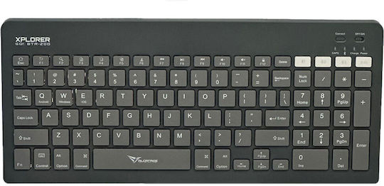 Alcatroz Xplorer GO! Ασύρματο Bluetooth Πληκτρολόγιο Αγγλικό US Slate