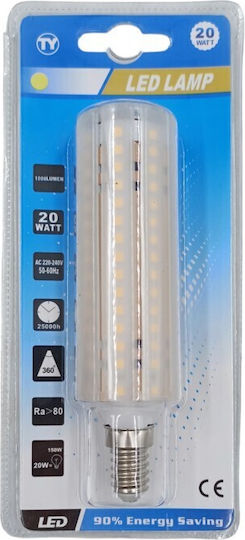 LED Bulb 20W for Socket E14 Warm White 1800lm