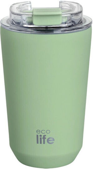 Ecolife Glass Thermos Stainless Steel BPA Free 360ml Pure Green