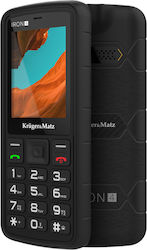 Kruger & Matz Iron 4 Dual-SIM Widerstandsfähig Handy mit Tasten Schwarz