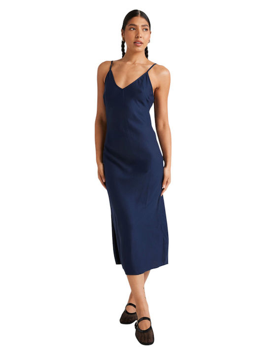 Summer Midi Dress Navy Blue UVJWD00168 BYL0