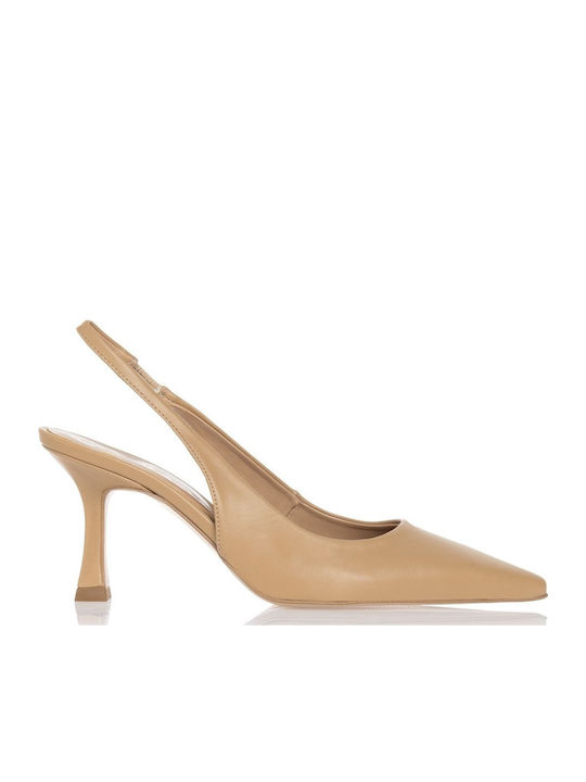 Sante Beige Heels with Strap