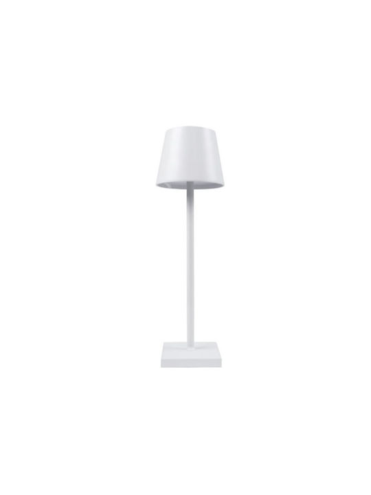 GTSA Metal Lampă de masă LED cu Abajur Alb și Bază