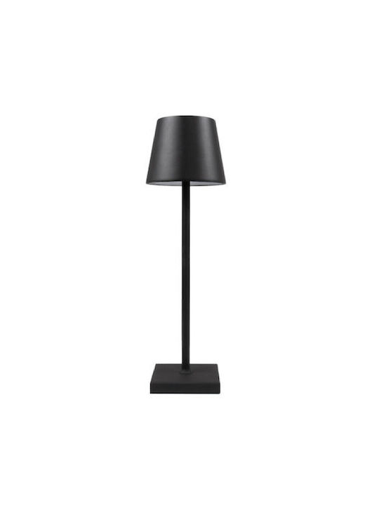 GTSA Metal Table Lamp LED with Black Shade and Base