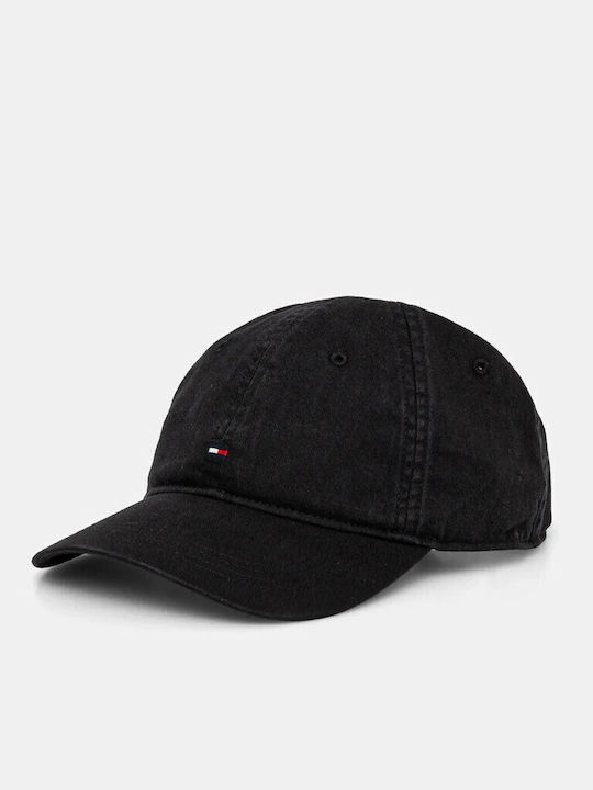 Черна шапка с мек панел Tommy Hilfiger Flag Am0am13159-bds
