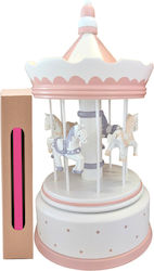 Musical Carousel Candle Round Scented Pink Musical Carousel Candle Round Scented Pink
