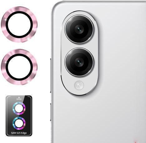 Enkay Hat-prince Camera Protection Tempered Glass Pink for the Samsung Galaxy S25 Edge