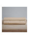 White Fabric Чаршаф Кралица с Ластик 160x220см. Essential Бежов