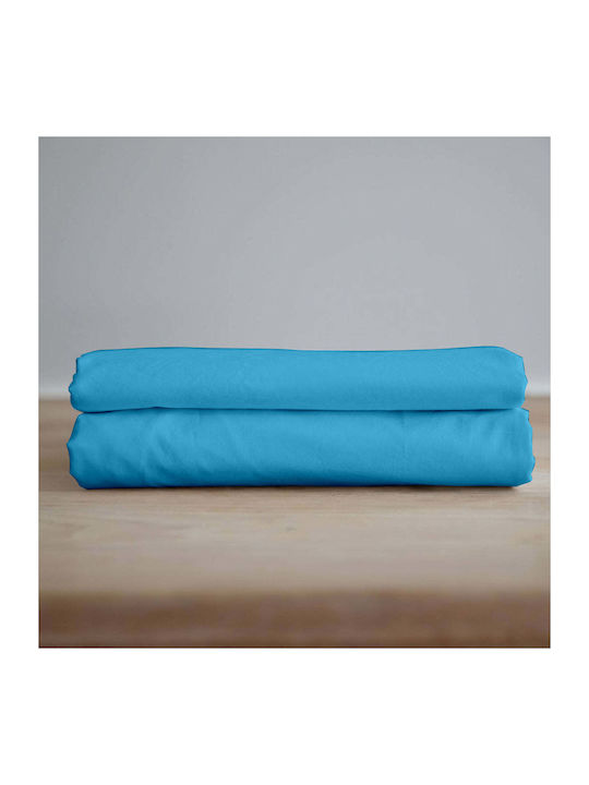 White Fabric Essential Σεντόνι King Size με Λάσ...