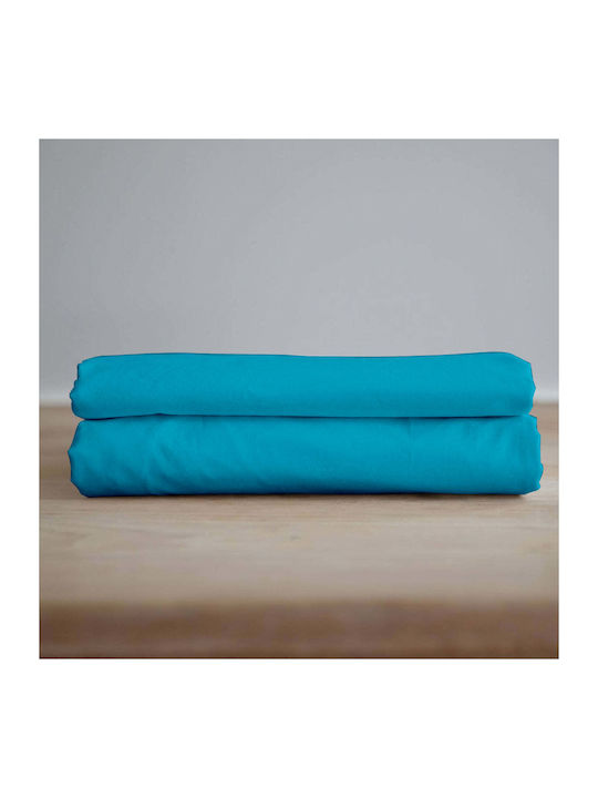White Fabric Essential Σεντόνι King Size με Λάσ...