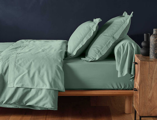 Sheet Super-Double with Elastic 160x200+30cm. L-c Lina Sage