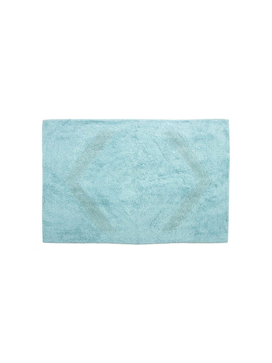 White Fabric Badematte Baumwolle Rechteckig Car...