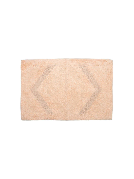 White Fabric Badematte Baumwolle Rechteckig Car...