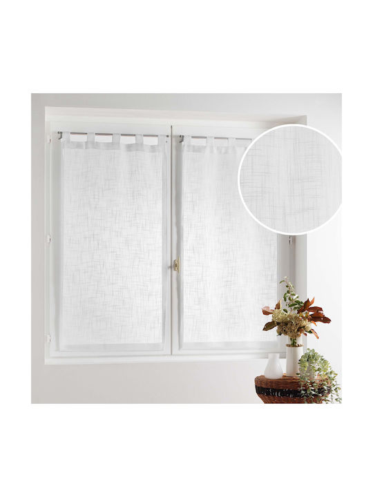Curtain Window with Tab Top L-c Haltona White 1627714 45x160cm