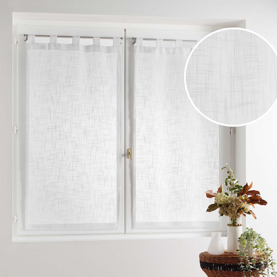 Curtain Window with Tab Top L-c Haltona White 1627714 45x160cm