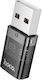 Hoco Adapter Usb A Male To Typ C Female Ua36c Transparent Black 6942007647212