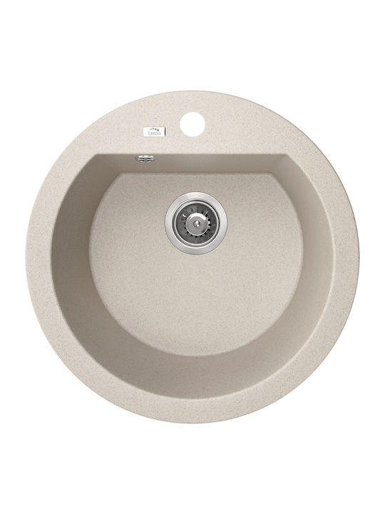 Laveo Dafne SBD 480T Drop-In Sink Synthetic Granite W51xD51cm Beige