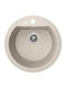 Laveo Dafne SBD 480T Drop-In Sink Synthetic Granite W51xD51cm Beige