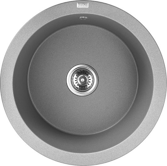 Laveo Dafne SBD 588Y Drop-In Мивка от Синтетичен Гранит Ш51xД51см Сив