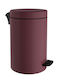 Pam & Co Inox Badezimmer Mülleimer 12Es Burgundy