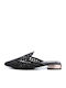 Flach Mules in Schwarz Farbe