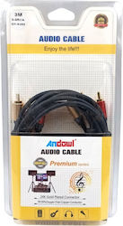 Andowl QY-AV02 RCA-Stecker - RCA-Stecker 3m