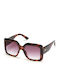 Skechers Women's Sunglasses with Brown Tartaruga Plastic Frame and Purple Gradient Lens SE6222 5552F