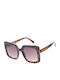 Women's Sunglasses with Brown Tartaruga Plastic Frame and Brown Gradient Lens