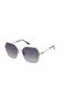 Nina Ricci Women's Sunglasses with Silver Metal Frame and Gray Gradient Lens SNR327 0A39