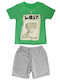 Kids' Set with Shorts Summer 2pcs Green