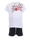 Kids' Set with Shorts Summer 2pcs White-black