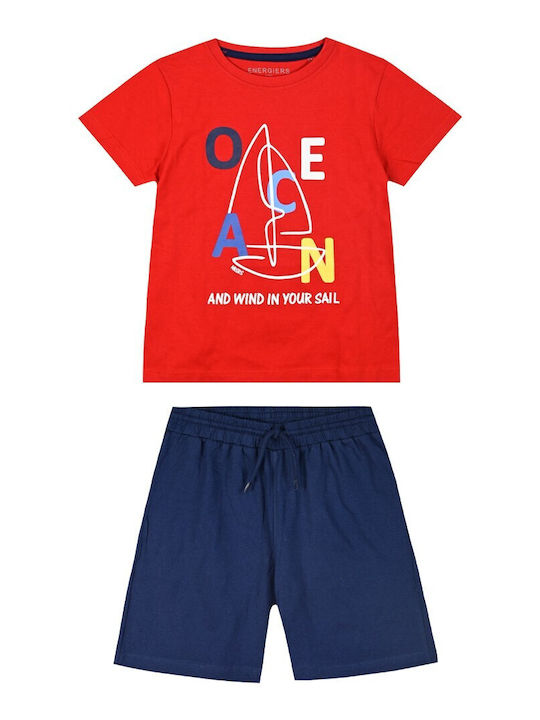 Energiers Kinder-Set mit Shorts Sommer 2Stück Red