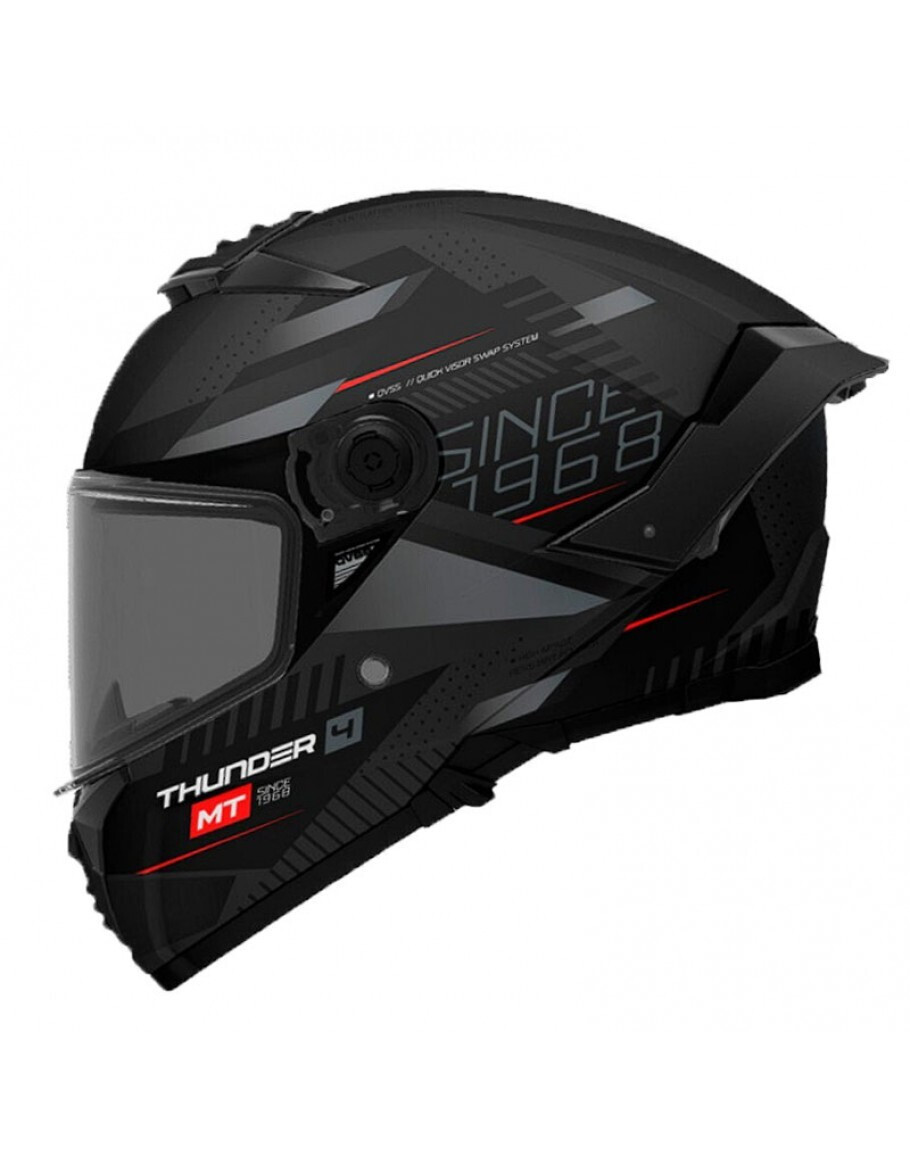 MT Thunder 4 SV Luminence D1 Black Matt Cască Moto Față întreagă