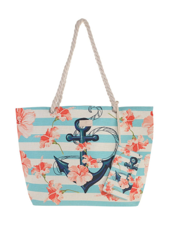 Bag to Bag Fabric Beach Bag with Pink Wallet