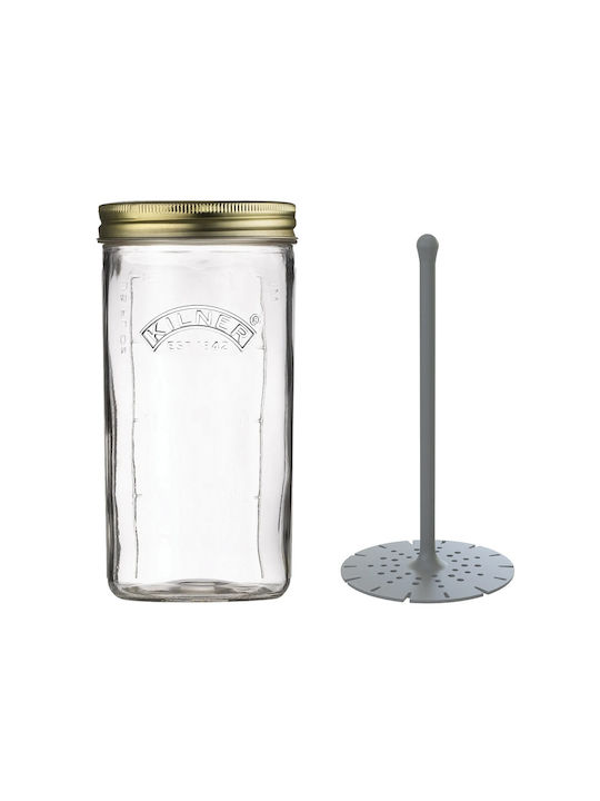 Pickle Jar 1L Ø12x22hcm Liftable Glass Silicone Kilner 0025.068 00041159