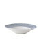 Pasta Plate Round Porcelain Ø27.5xh5.4cm White-Blue Floris Blueprint Laura Ashley La182771 00033495