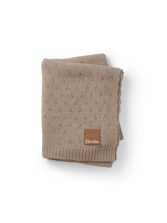 Κουβέρτα Πλεκτή Αγκαλιάς 75x100 Elodie Pointelle Ακρυλική Tender Taupe 30326206210na 75x100