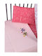 Baby Crib Blanket Pique Embroidery Butterfly Pink Carnation 110x140