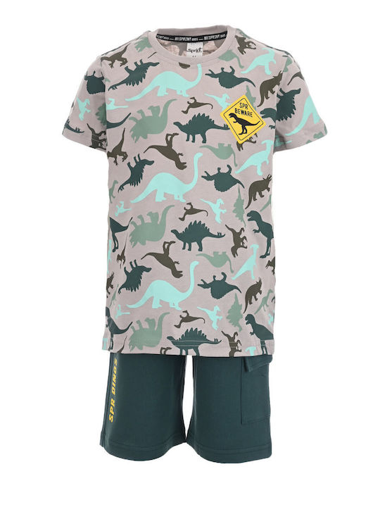 Kids' Set with Shorts Summer 2pcs Grey-cypress