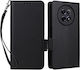 Mad Mask Brieftasche Leder Schwarz (Realme 12x)