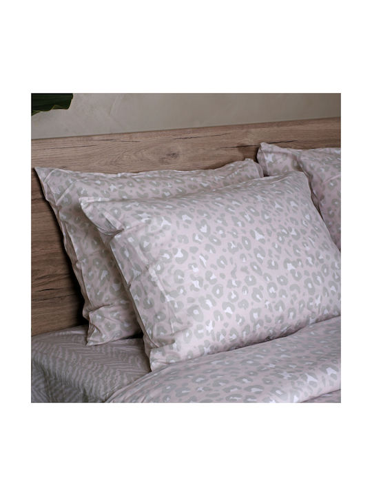 Set Cearceafuri Pentru Copii Din Țesătură Alb Gri Deschis Girly 165x270cm
