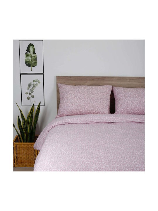 White Fabric Bettwäsche-Set Übergröße Baumwolle Matilda Pink 235x270cm